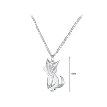 Load image into Gallery viewer, 925 Sterling Silver Simple and Cute Fox Pendant with Necklace