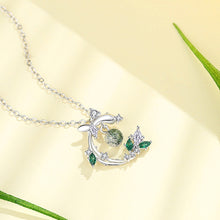 Load image into Gallery viewer, 925 Sterling Silver Fashion Temperament Leaf Tree Rattan Pendant with Cubic Zirconia and Necklace