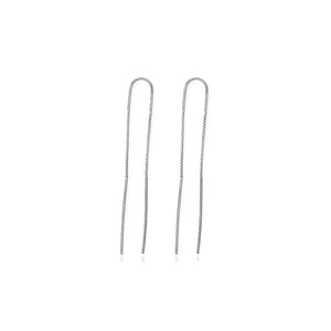 925 Sterling Silver Simple Temperament Geometric Tassel Earrings