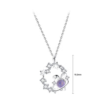Load image into Gallery viewer, 925 Sterling Silver Fashion Cute Rabbit Star Pendant with Cubic Zirconia and Necklace
