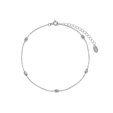 Load image into Gallery viewer, 925 Sterling Silver Fashion Simple Geometric Oval Bead Chain Anklet