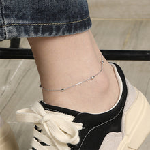 Load image into Gallery viewer, 925 Sterling Silver Fashion Simple Geometric Oval Bead Chain Anklet