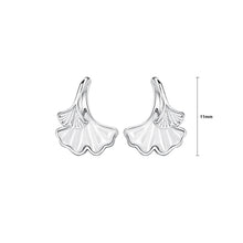Load image into Gallery viewer, 925 Sterling Silver Simple Fashion Ginkgo Leaf Shell Stud Earrings