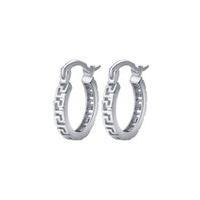 Load image into Gallery viewer, 925 Sterling Silver Simple Temperament Hollow Pattern Geometric Circle Earrings