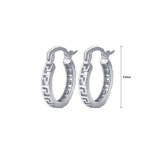 Load image into Gallery viewer, 925 Sterling Silver Simple Temperament Hollow Pattern Geometric Circle Earrings