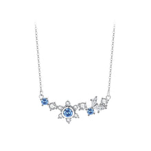Load image into Gallery viewer, 925 Sterling Silver Fashion Brilliant Snowflake Necklace with Cubic Zirconia