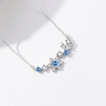 Load image into Gallery viewer, 925 Sterling Silver Fashion Brilliant Snowflake Necklace with Cubic Zirconia
