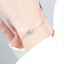 Load image into Gallery viewer, 925 Sterling Silver Fashion Temperament Four-leafed Clover Bracelet with Cubic Zirconia