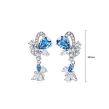 Load image into Gallery viewer, 925 Sterling Silver Elegant Brilliant Butterfly Tassel Earrings with Cubic Zirconia