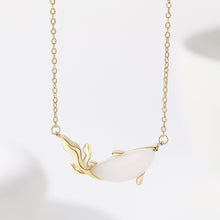 Load image into Gallery viewer, 925 Sterling Silver Plated Gold Fashion Simple Koi Pendant with Necklace