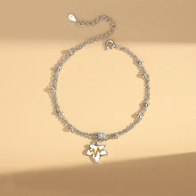 Load image into Gallery viewer, 925 Sterling Silver Fashion Simple Maple Leaf Double Layer Bracelet