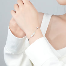 Load image into Gallery viewer, 925 Sterling Silver Simple and Cute Butterfly Bracelet with Cubic Zirconia