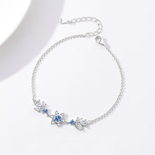 Load image into Gallery viewer, 925 Sterling Silver Fashion Simple Snowflake Bracelet with Cubic Zirconia