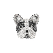 Load image into Gallery viewer, Simple and Cute Black and White Dog Brooch with Cubic Zirconia