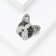 Load image into Gallery viewer, Simple and Cute Black and White Dog Brooch with Cubic Zirconia