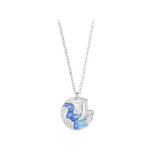 Load image into Gallery viewer, 925 Sterling Silver Fashion Romantic Enamel Mermaid Geometric Couple Pendant with Necklace For Men