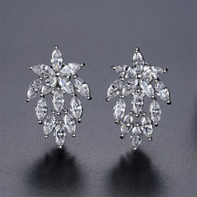 Load image into Gallery viewer, Fashion Temperament Leaf Earrings with Cubic Zirconia