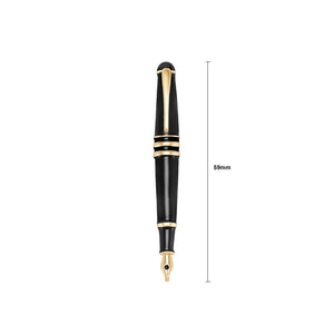 Simple Creative Plated Gold Enamel Black Fountain Pen Brooch