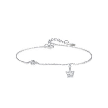 Load image into Gallery viewer, 925 Sterling Silver Simple Fashion Crown Bracelet with Cubic Zirconia