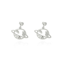 Load image into Gallery viewer, Fashion Creative Hollow Planet Star Earrings with Cubic Zirconia