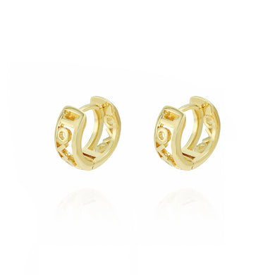 Simple Fashion Plated Gold LOVE Hollow Geometric Earrings