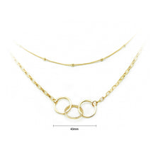 Load image into Gallery viewer, Fashion Temperament Plated Gold Geometric Circle Double Layer Necklace with Cubic Zirconia