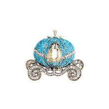 Load image into Gallery viewer, Fashion Brilliant Plated Gold Pumpkin Cat Brooch with Blue Cubic Zirconia