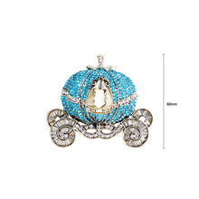 Load image into Gallery viewer, Fashion Brilliant Plated Gold Pumpkin Cat Brooch with Blue Cubic Zirconia