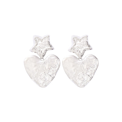 Simple and Fashion Star Heart-shaped Stud Earrings