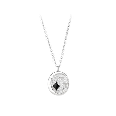 925 Sterling Silver Fashion Simple Star Geometric Pendant with Necklace