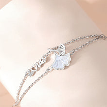 Load image into Gallery viewer, 925 Sterling Silver Fashion and Simple Ginkgo Leaf Double Layer Bracelet