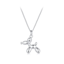 Load image into Gallery viewer, 925 Sterling Silver Simple Cute Balloon Dog Pendant with Necklace