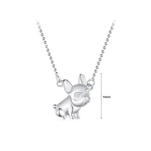 Load image into Gallery viewer, 925 Sterling Silver Simple Cute Bulldog Pendant with Necklace