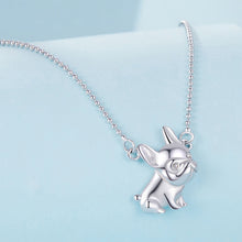 Load image into Gallery viewer, 925 Sterling Silver Simple Cute Bulldog Pendant with Necklace