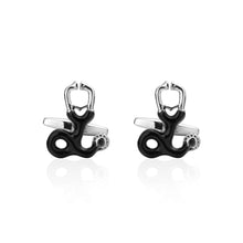 Load image into Gallery viewer, Simple and Creative Black Stethoscope Cufflinks