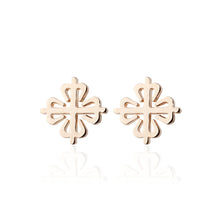 Load image into Gallery viewer, Fashion and Simple Plated Rose Gold Chinese Knot Geometric Cufflinks