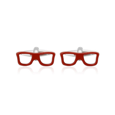 Fashion and Creative Red Glasses Style Cufflinks