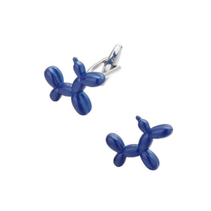 Simple and Cute Blue Balloon Dog Cufflinks