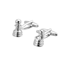 Load image into Gallery viewer, Fashion and Personalized Asymmetrical Chess Cufflinks