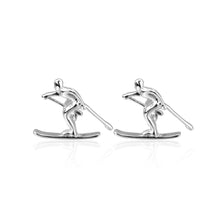 Load image into Gallery viewer, Simple Personalized Ski Cufflinks