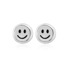 Load image into Gallery viewer, Simple Cute Smiling Face Geometric Round Cufflinks