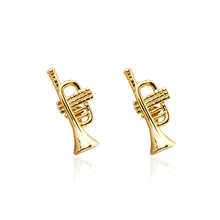 Load image into Gallery viewer, Fashion and Simple Plated Gold Trumpet Cufflinks
