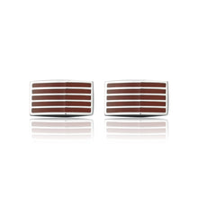Load image into Gallery viewer, Fashion and Simple Enamel Red Line Geometric Square Cufflinks