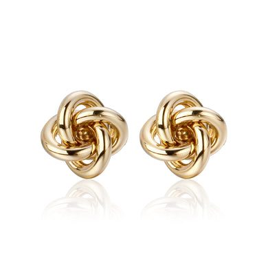 Fashion and Simple Plated Gold Twist Geometric Cufflinks