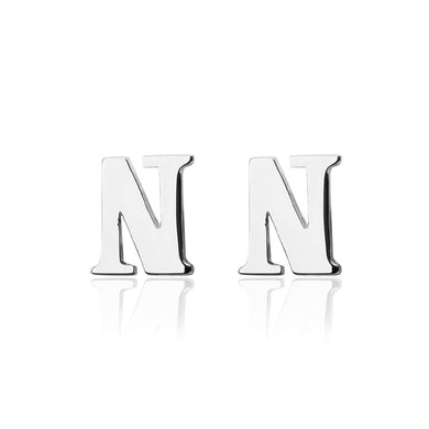 Simple and Fashion English Alphabet N Cufflinks
