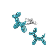 Load image into Gallery viewer, Simple and Cute Blue Balloon Dog Cufflinks
