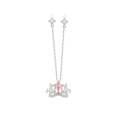925 Sterling Silver Fashion and Elegant Crown Pendant with Cubic Zirconia and Necklace