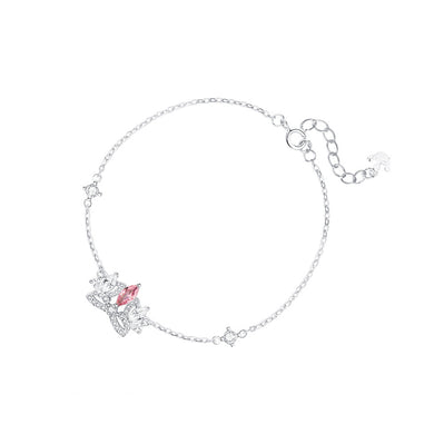 925 Sterling Silver Fashion and Elegant Crown Bracelet with Cubic Zirconia