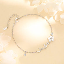 Load image into Gallery viewer, 925 Sterling Silver Fashion Simple Flower Butterfly Bracelet with Cubic Zirconia