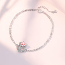 Load image into Gallery viewer, 925 Sterling Silver Fashion Simple Tulip Double Layer Bracelet with Cubic Zirconia
